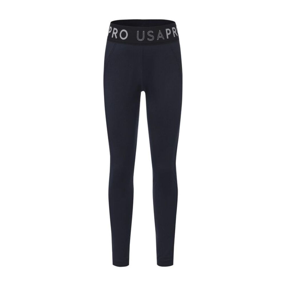 USA Pro Girls Logo Training Leggings / Navy